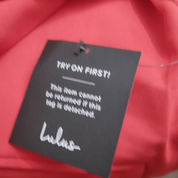 Lulu's | NWT Red Single Button Blazer Jacket | Size S - Picture 7 of 8